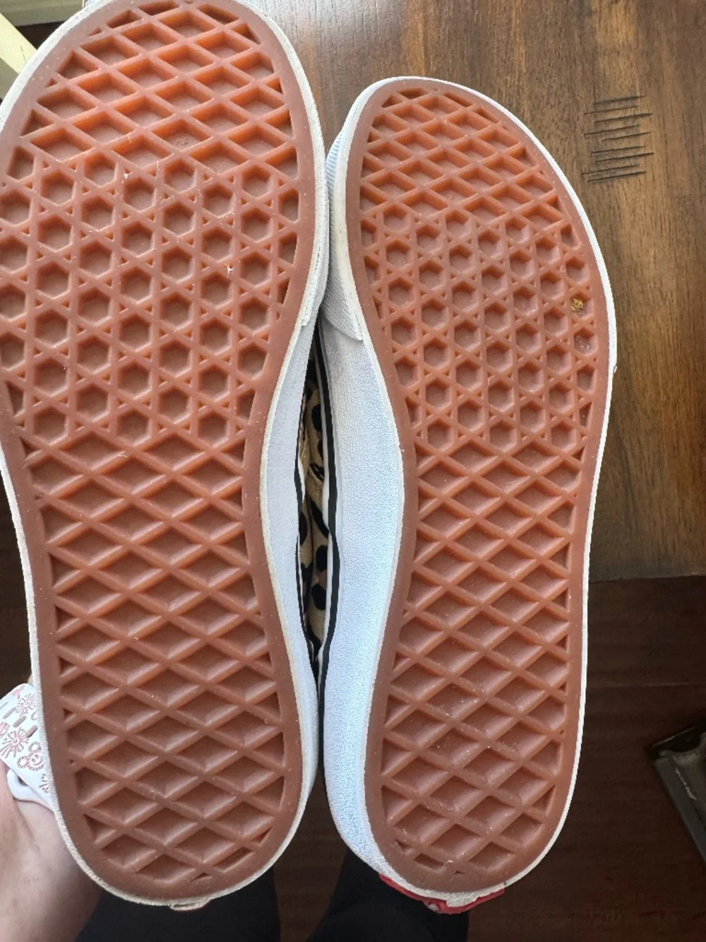 Girls Leopard Print Low Top Vans, Gently Used, Size Size 3 Girls,